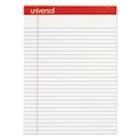 Perforated Edge Writing Pad, Legal Ruled, Letter, White, 50-Sheet, Dozen UNV20630