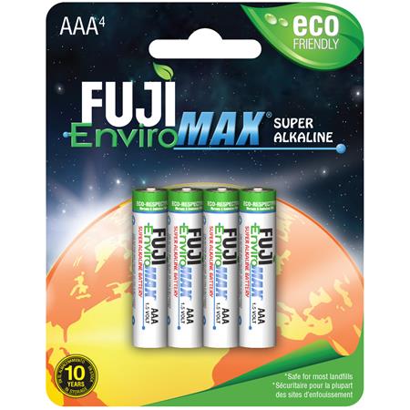 BULK Fuji Enviro Max Super Alkaline AAA Batteries4 Pack- Sold In Full Cases Of 144 packs