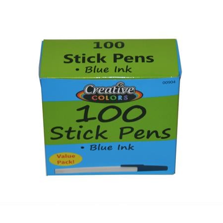 Bulk 100 Count Blue Pens- Minimum Order 12 Boxes Of 100