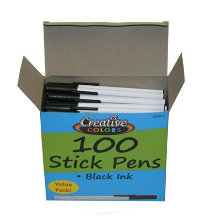 Bulk 100 Count Black Pens- Minimum Order 12 Boxes Of 100