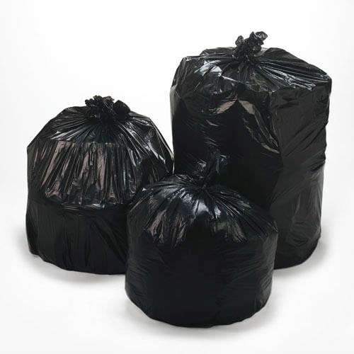 55 Gal. Black Trash Bags on Rolls 1.5 Mil, 38x58